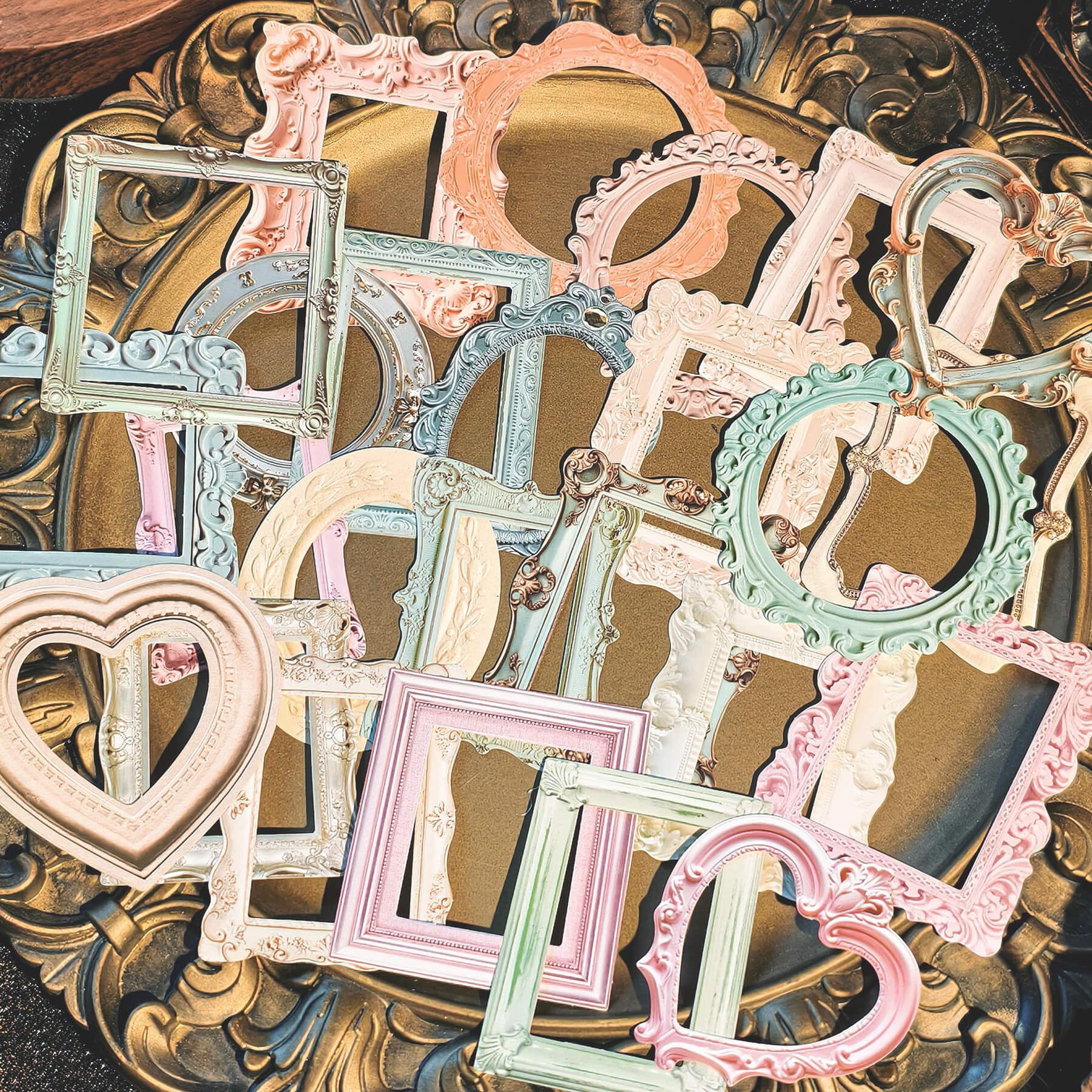 100 Pcs Vintage Frame Decorative Stickers - Scrapbook Supplies & Junk Journal Ki