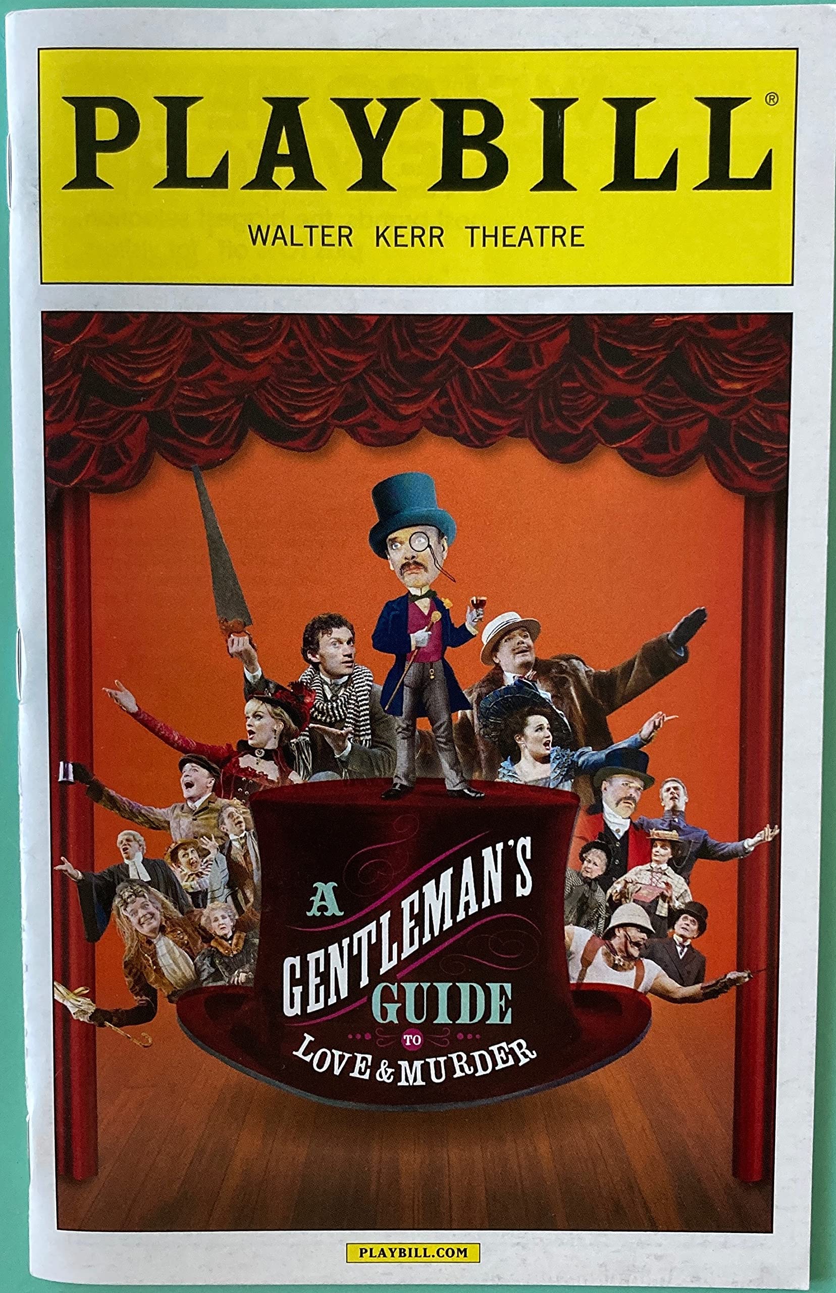 Color Playbill from A Gentleman's Guide to Love & Murder at the Walter Kerr Thea