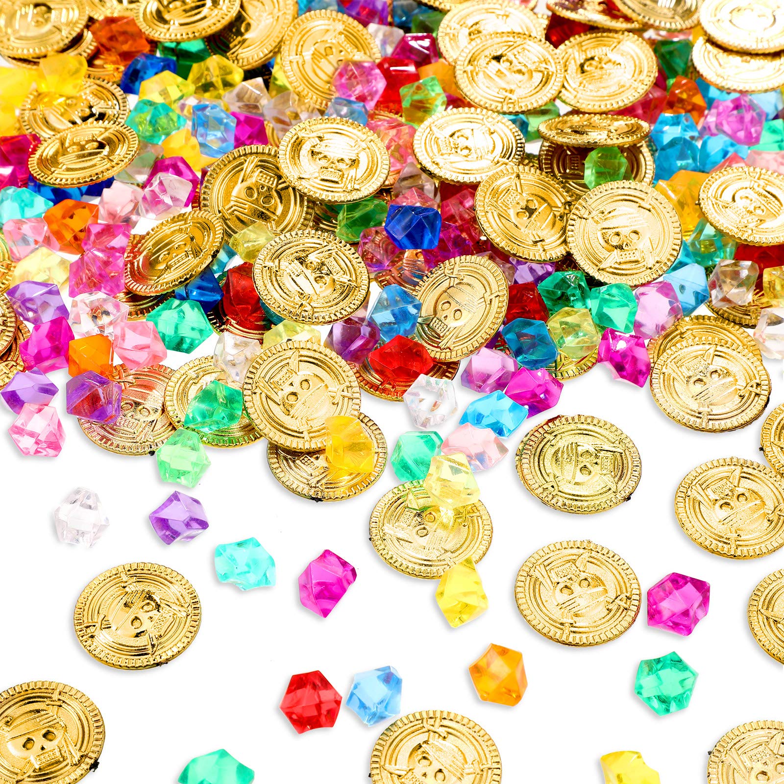 Skylety Pirate Party Favors 200 Pcs Fake Pirate Treasure and Gold Coin | Pirate 