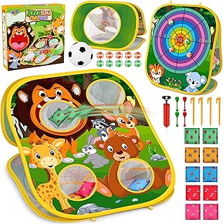 Animal Bean Bag Toss Game Toy Outdoor Toss Game | Family Party Party Supplies for Kids, Gift for Boys Birthday or Christmas for Toddlers Ages 3 4 5 6 Year Old