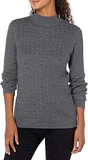 Amazon Essentials Women's Lightweight Cable-Knit Long-Sleeve Jumper