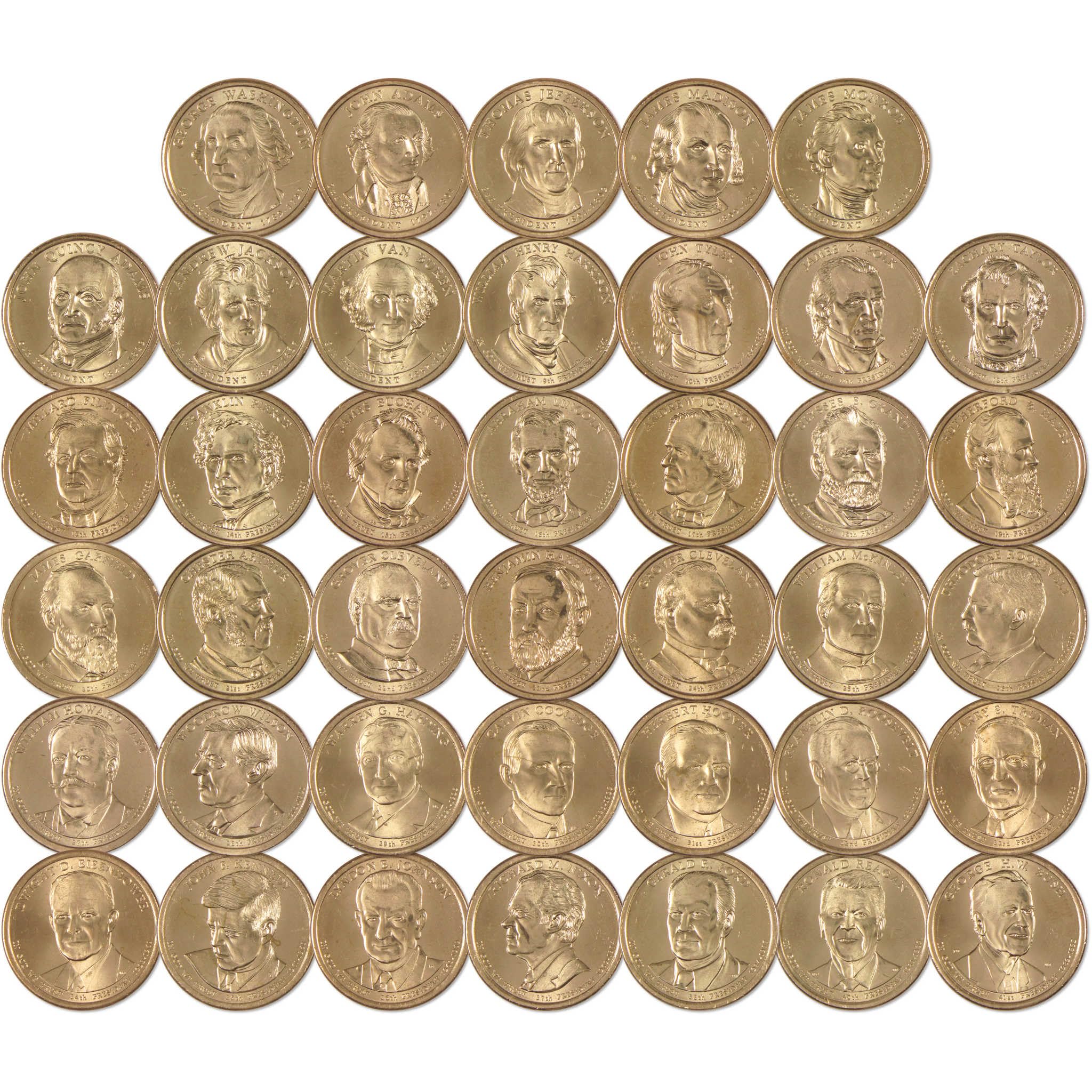 2007-2020 Presidential Dollar 40 Coin Complete Design Set Uncirculated | Collect