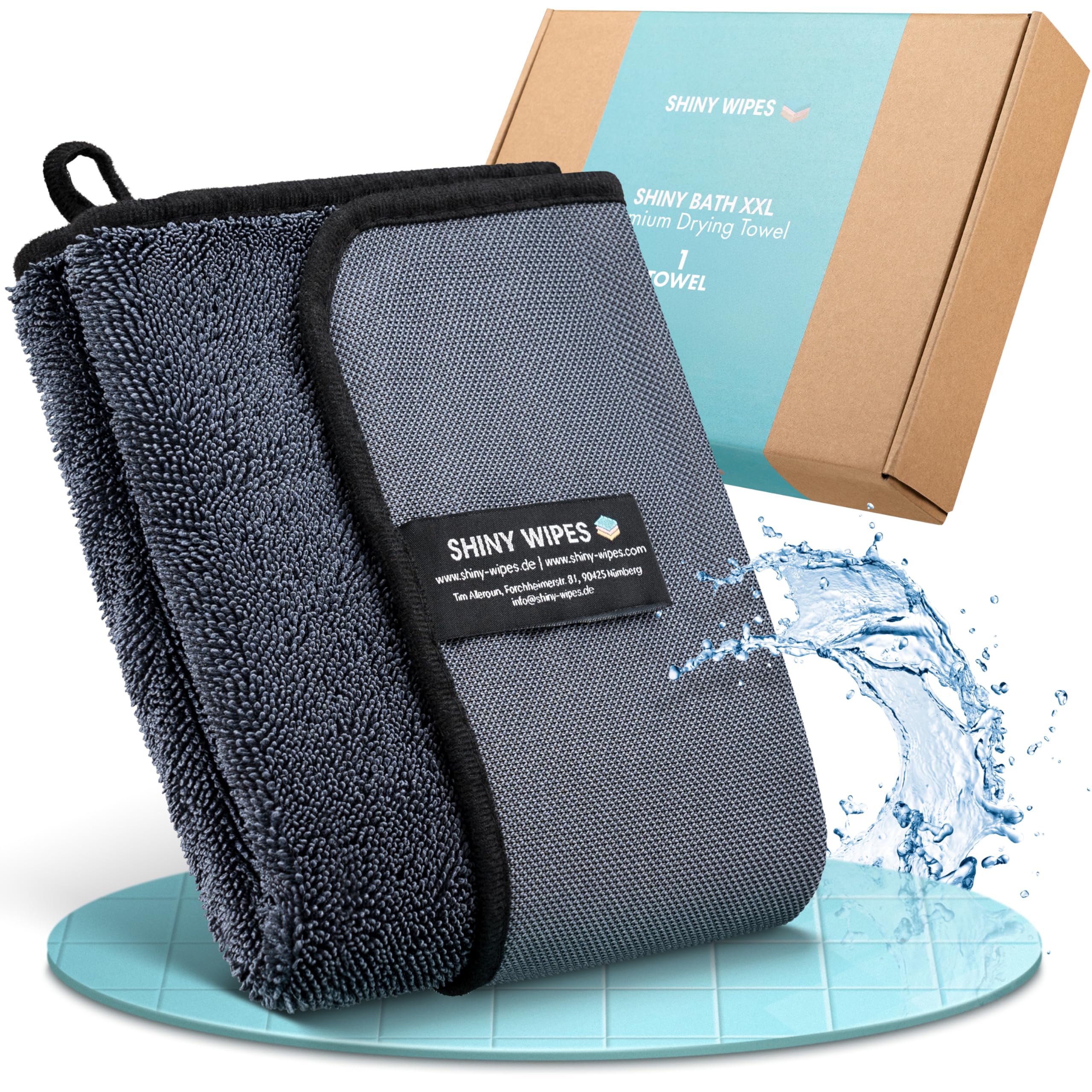 Shiny Wipes XL Drying Towel, the Original, Ultra Absorbent Twisted-Loop Design, 