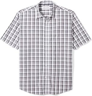 Amazon Essentials Mens Regular-Fit Short-Sleeve Poplin Shirt