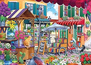 Wonder Forge Market Day 1000 Piece Jigsaw Puzzle for Adults | A Bustling Market Scene, Distinctive, Interlocking Pieces Create An Engaging Visual Challenge, Ages 14+