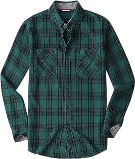 Alex Vando Mens Button Down Shirts Regular Fit Long Sleeve Casual Plaid Flannel Shirt