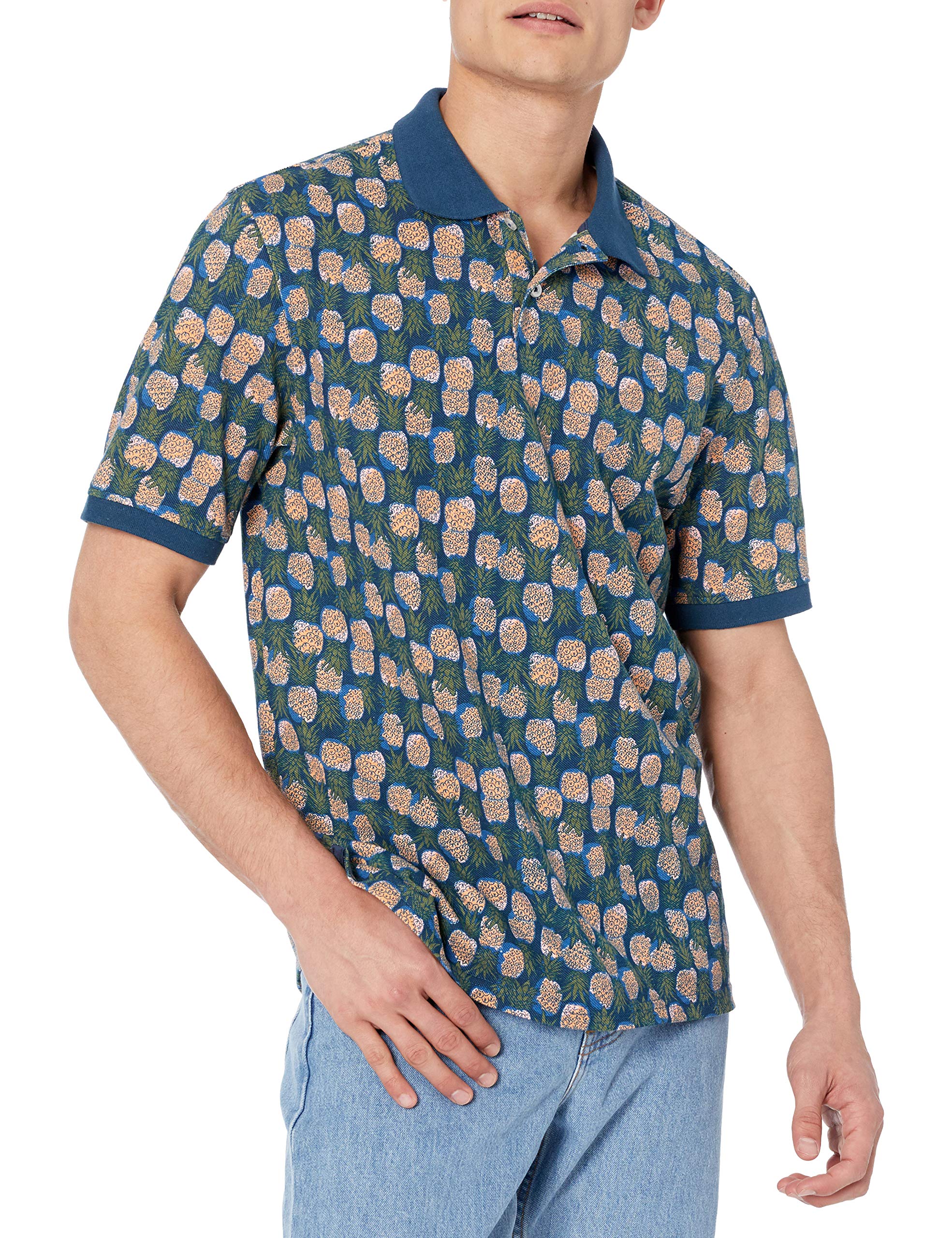 Amazon Essentials Men's Standard Fit Short Sleeve Pique Cotton Polo Shirt (Avail