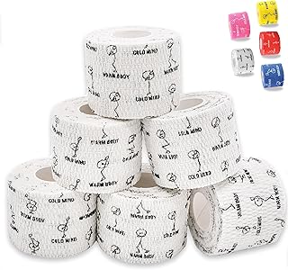 WARM BODY COLD MIND Nastro per Pollice da Sollevamento Pesi - Hook Grip Tape per Powerlifting, Cross Training, Nastro da Palestra, Allenamento, Nastro Sportivo per Dita