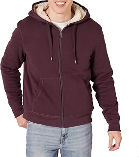 Amazon Essentials Sudadera con capucha de forro polar y cremallera completa, con forro sherpa Hombre