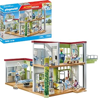 Playmobil 71615 Modern Hospital - Action Heroes - Includes Four Characters and Medical Equipment - Ages 4 and Above