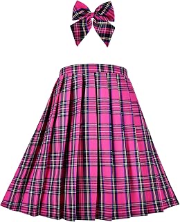 Sunny Fashion Girls' Dress V Neck Pleated Hem School Uniform 6-14 Years