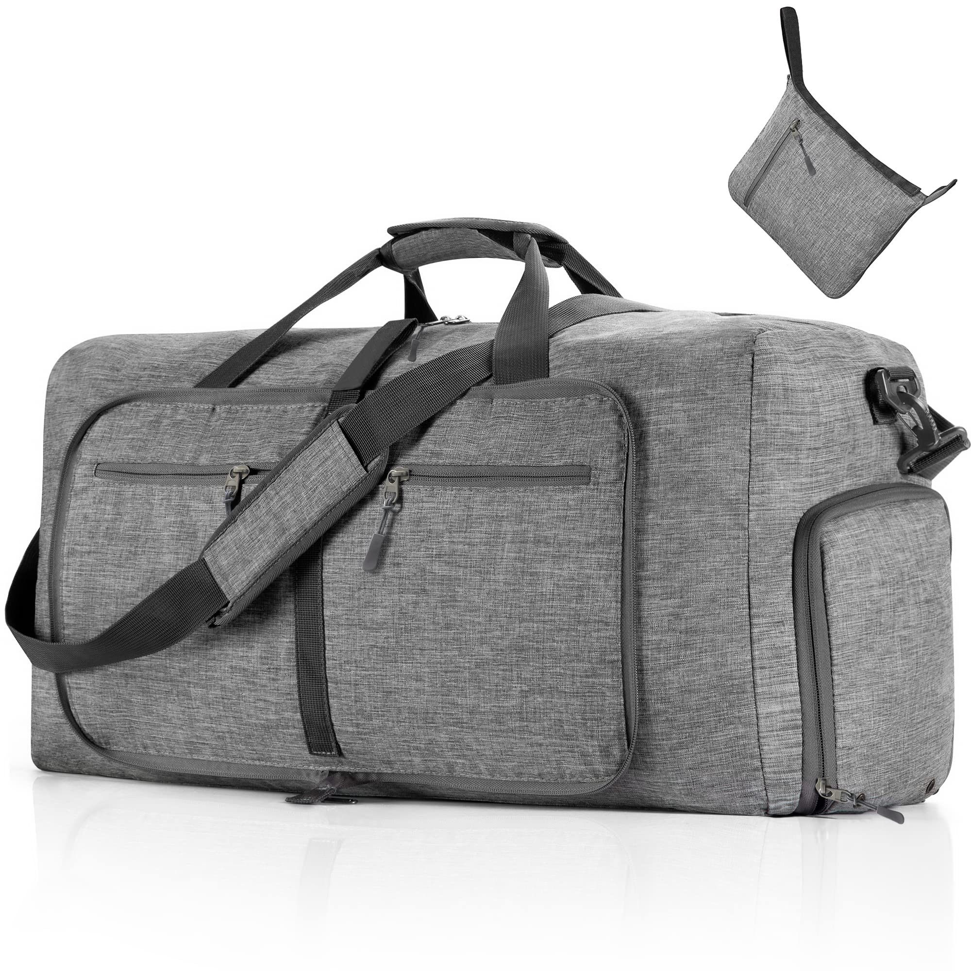 Vomgomfom 65L/85L/115L Foldable Travel Duffle Bag with Shoe Compartment | Tear-R