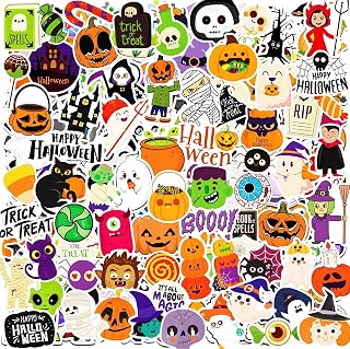 300 pcs Halloween Stickers for Kids Adults, No Repeating Vinyl Waterproof Halloween Stickers for Crafts Gifts, Halloween Party Favors Party Supplies, Halloween Decoration