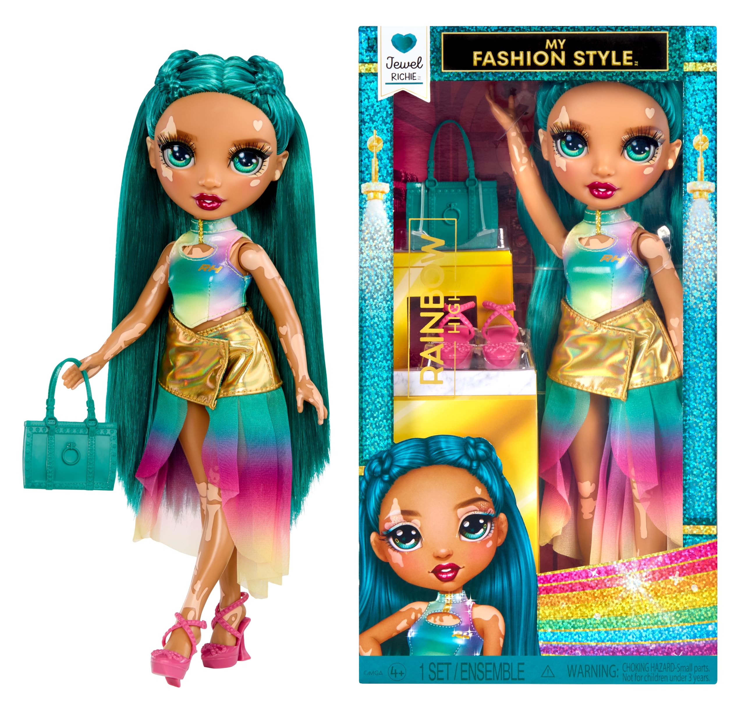 Rainbow High My Fashion Style Doll - Jewel - Emerald 28 cm Fashion Doll with Out