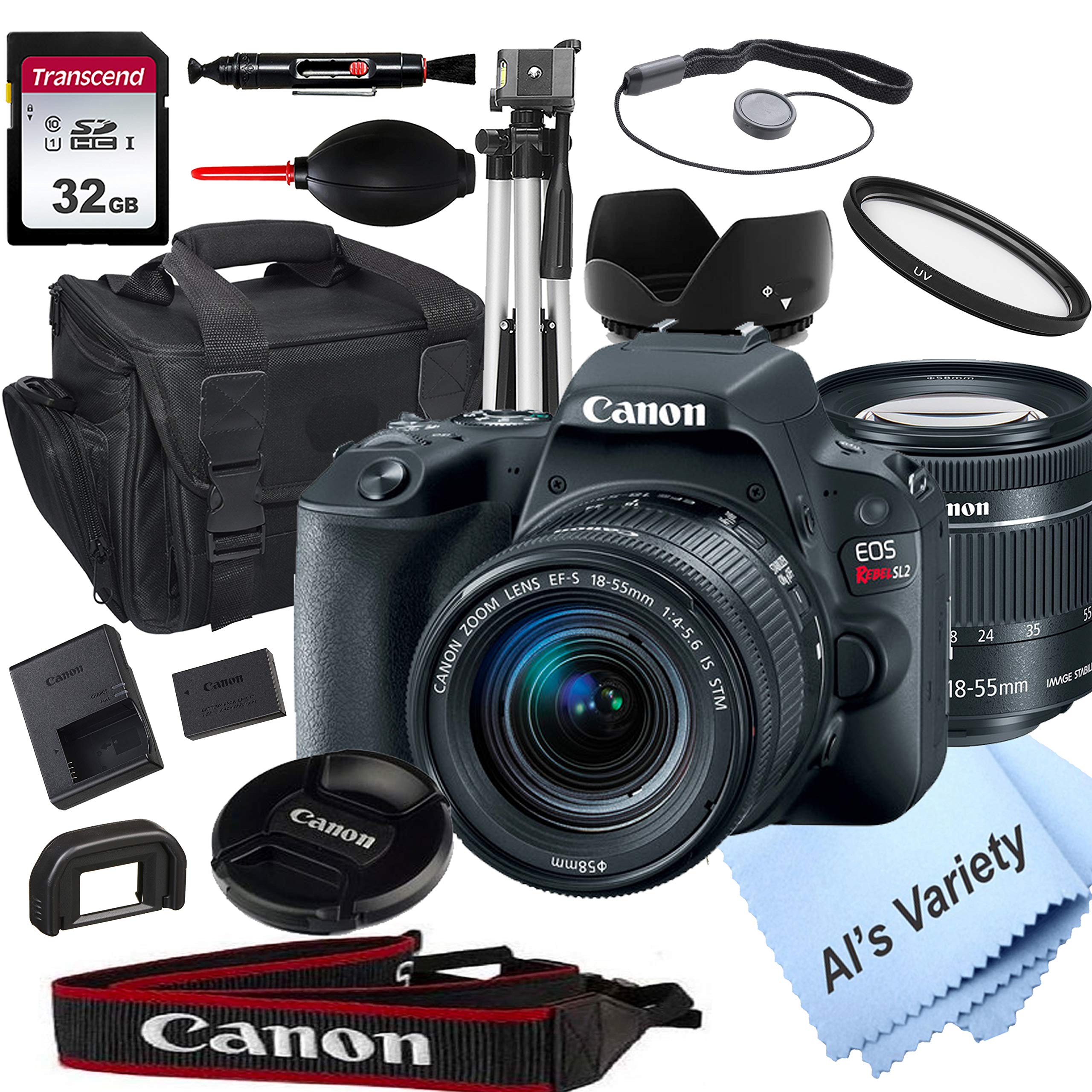 Canon EOS Rebel SL2 DSLR Camera with 18-55mm f/3.5-5.6 STM Zoom Lens + 32GB Card