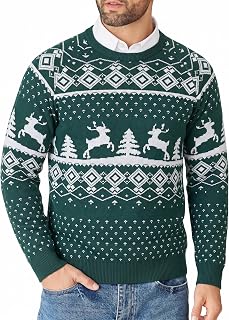 COOFANDY Men's Sweater Knitted Pullover Round Neck Slim Jumpers for Men Casual Pullover Work Long Sleeve Sweatshirt