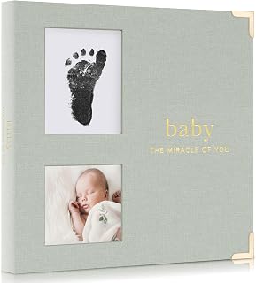 Keepsake Baby Memory Book for Boys and Girls - First 5 Year Baby Book | Timeless Journal with Photoslots - Cute Scrapbook or Photo Album to Record a Milestone for Every Event from Birth to Age 5
