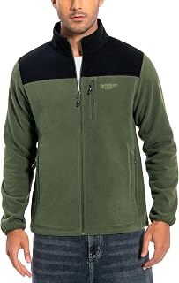 Pioneer Camp Mens Fleece Jacket Full Zip Lightweight Windproof Zip Up Jacket