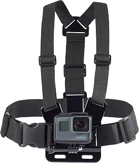 Amazon Basics Adjustable Chest Mount Harness for GoPro Camera, Compatible with GoPro Hero Series, Black