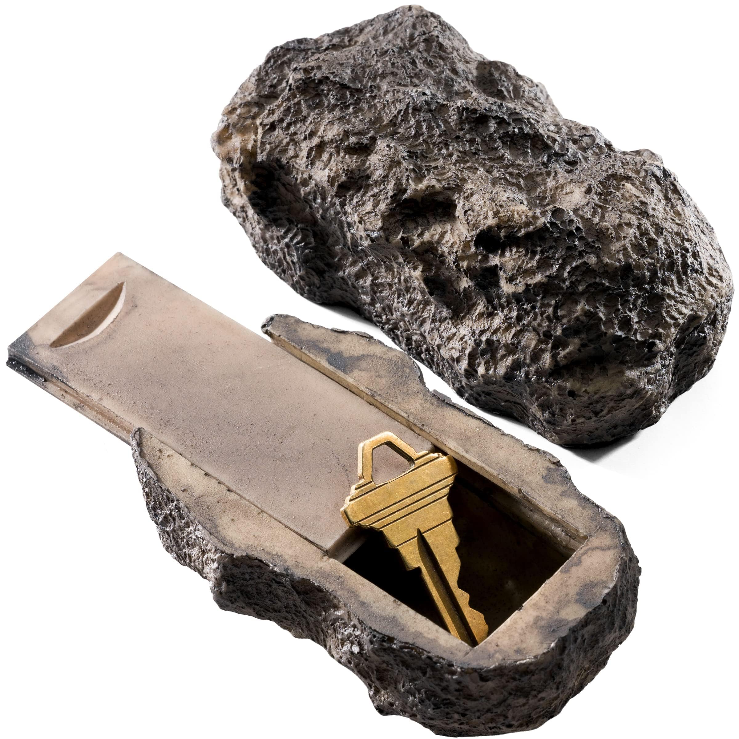 Hide a Key Outside Fake Rock - Looks & Feels like Real Stone - Safe for Outdoor 