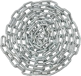 3/16-IN X 10-FT Proof Coil Chain, Bright Zinc Plated, Safe Working Load 800lbs, Mild Link Chain, Made in USA