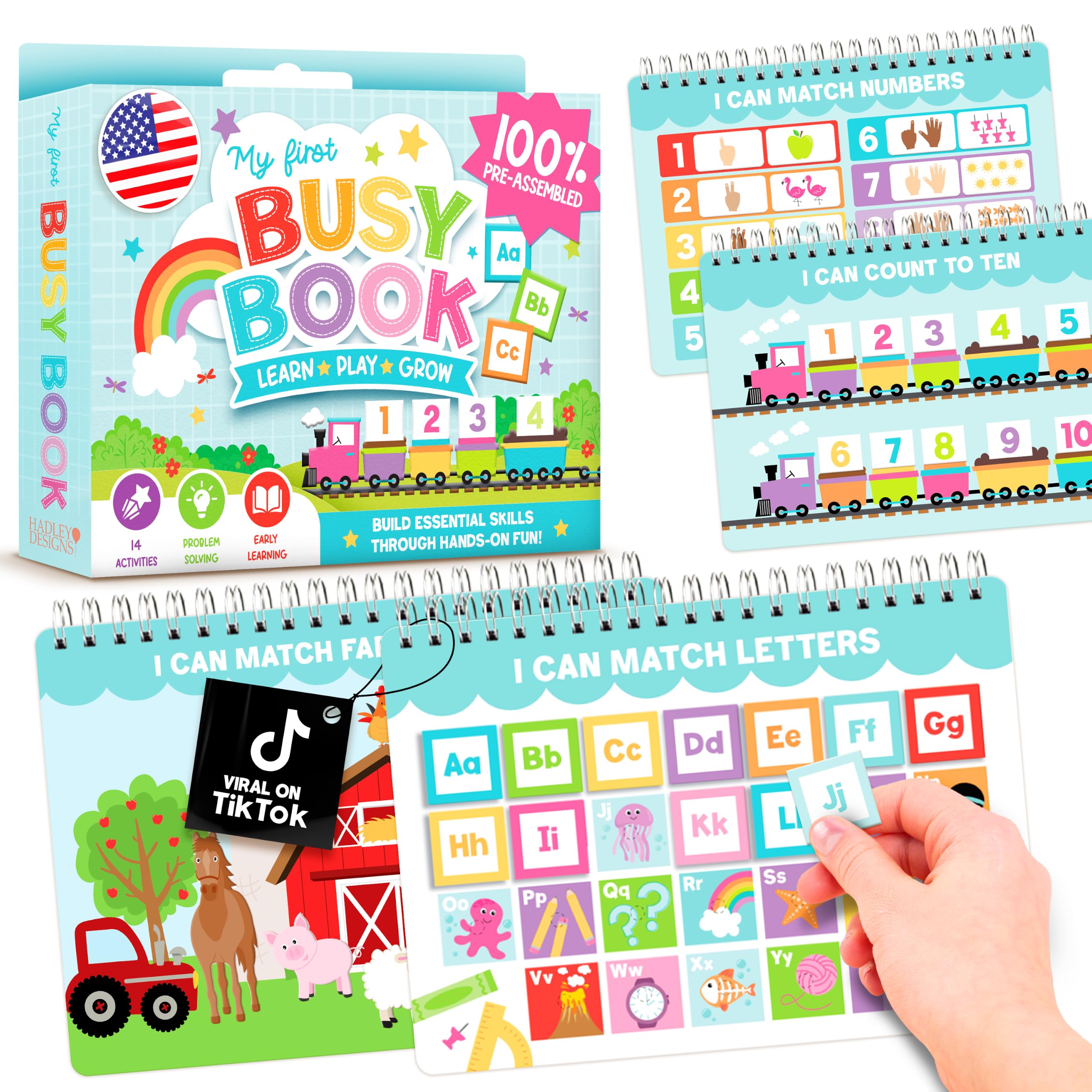 My First Busy Book Screen Free Activities for Toddlers 3-5 Activity Books | Todd