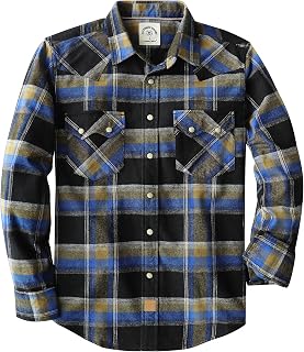 Dubinik® 6.3 oz Men's Western Plaid Flannel Shirt Double Pocket