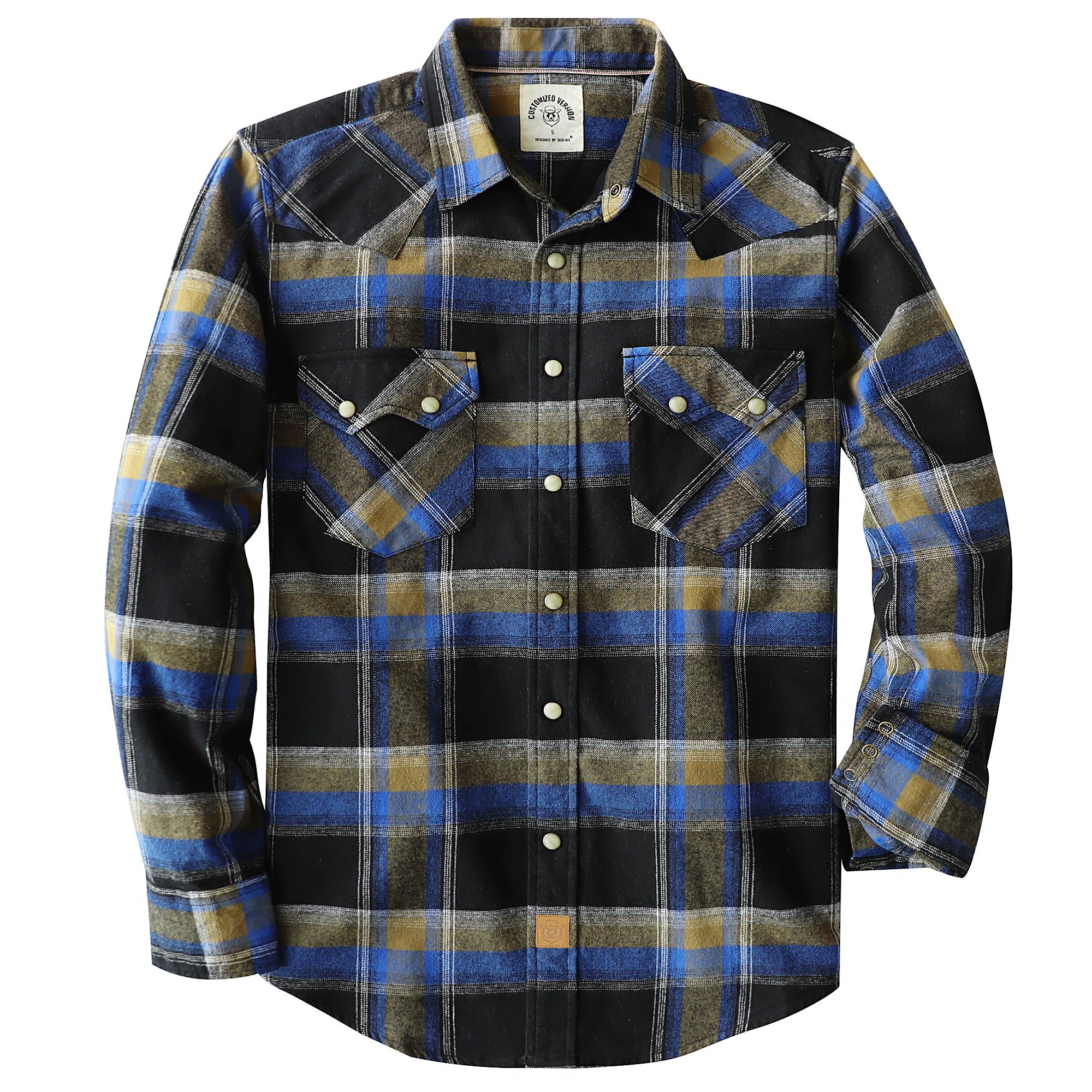 Dubinik® 6.3 oz Men's Western Plaid Flannel Shirt Double Pocket