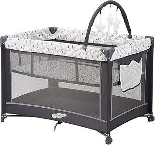 Pamo Babe Pack and Play with Bassinet, Portable Playard for Baby | Foldable portable playard, lightweight crib with compact storage for travel &amp; outdoor use