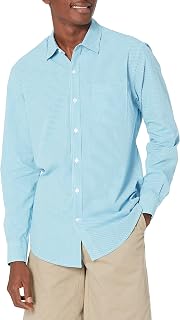Amazon Essentials Men's Long Sleeve Casual Poplin Shirt