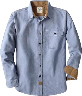 Dubinik® 6 oz Men's Flannel Shirt Soft Retro Checked Long Sleeve Regular