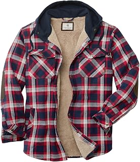 Legendary Whitetails mens Camp Night Berber Lined Hooded FlannelLong Sleeve