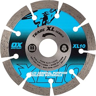 OX Trade XL-10 - Lama diamantata segmentata per uso generico, 115/22,23 mm