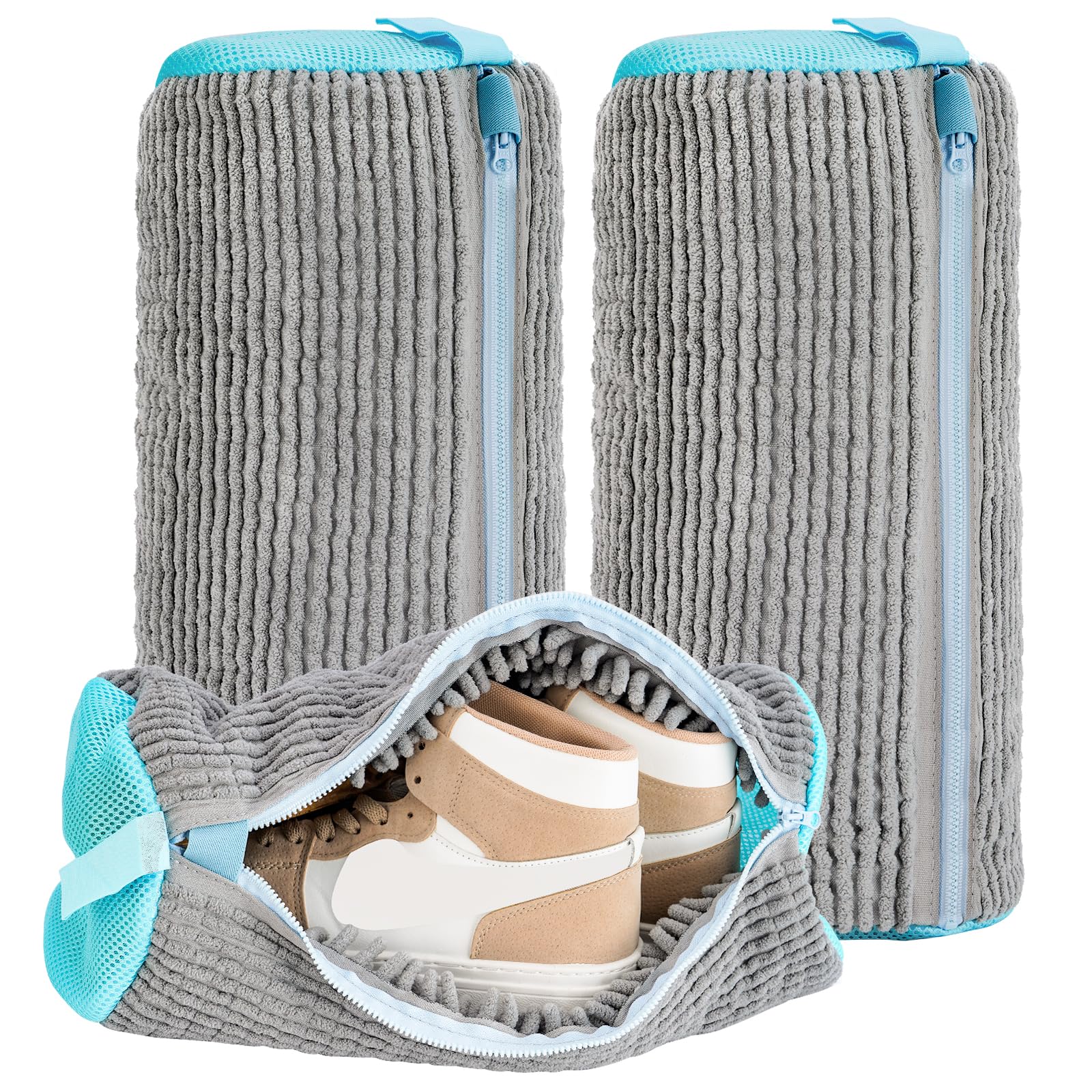 2 x Reusable Shoe Washing Machine Bags – 360° Cleaning with Hidden Zip, Shoe Was