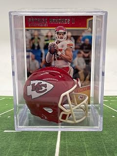 Kansas City Chiefs Football Helmet Shadowbox w/Patrick Mahomes card