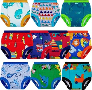 BIG ELEPHANT Toddler Potty Training Underwear, 100% Cotton for Boys & Girls