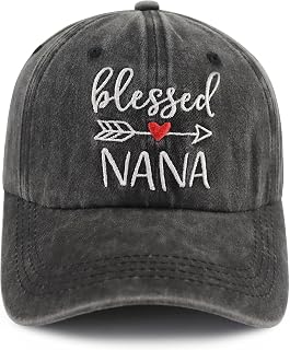Blessed Grandma Hat for Women, Funny Adjustable Cotton Embroidered Best Ever Nana Gigi Baseball Cap