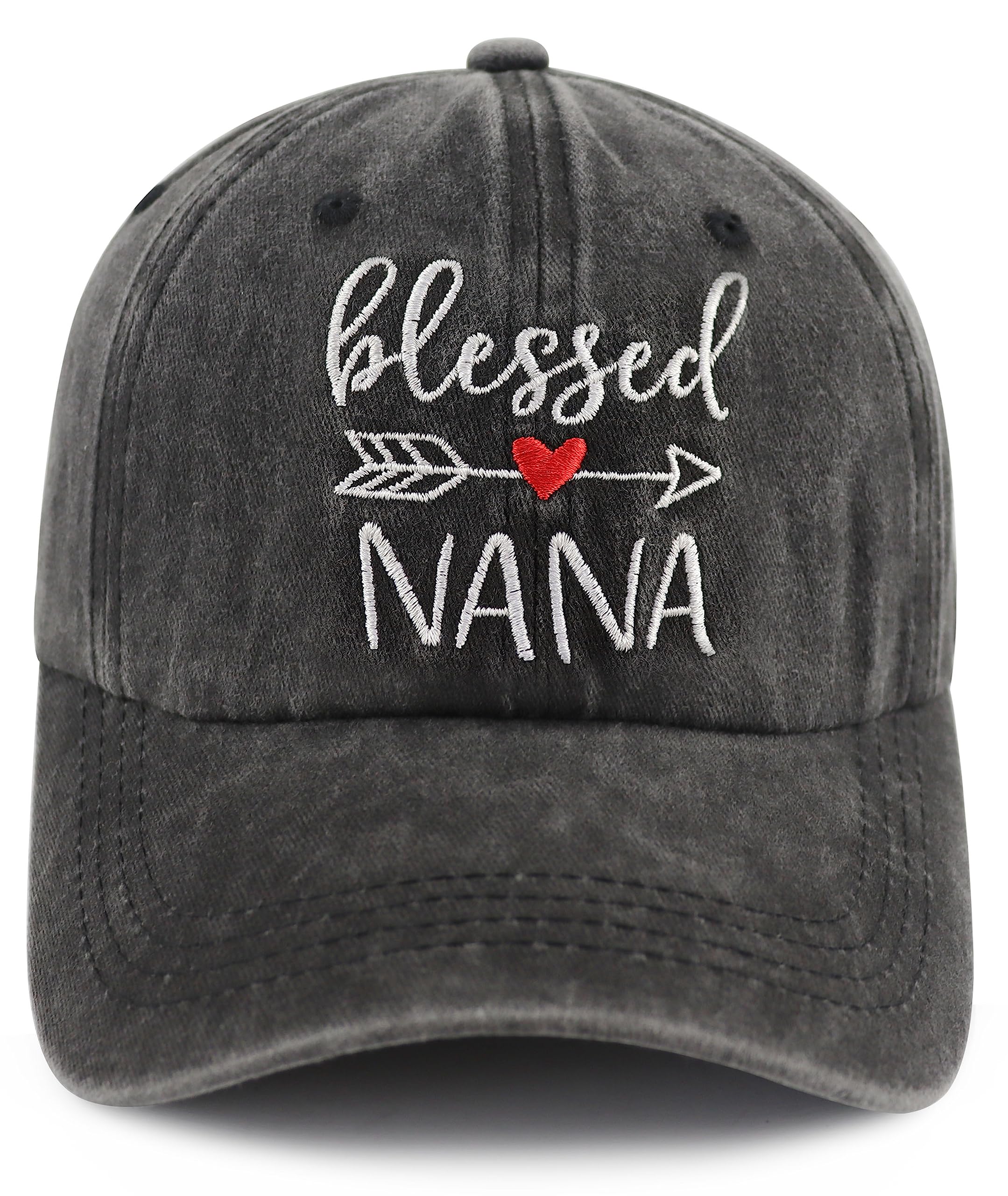 Blessed Grandma Hat for Women, Funny Adjustable Cotton Embroidered Best Ever Nan