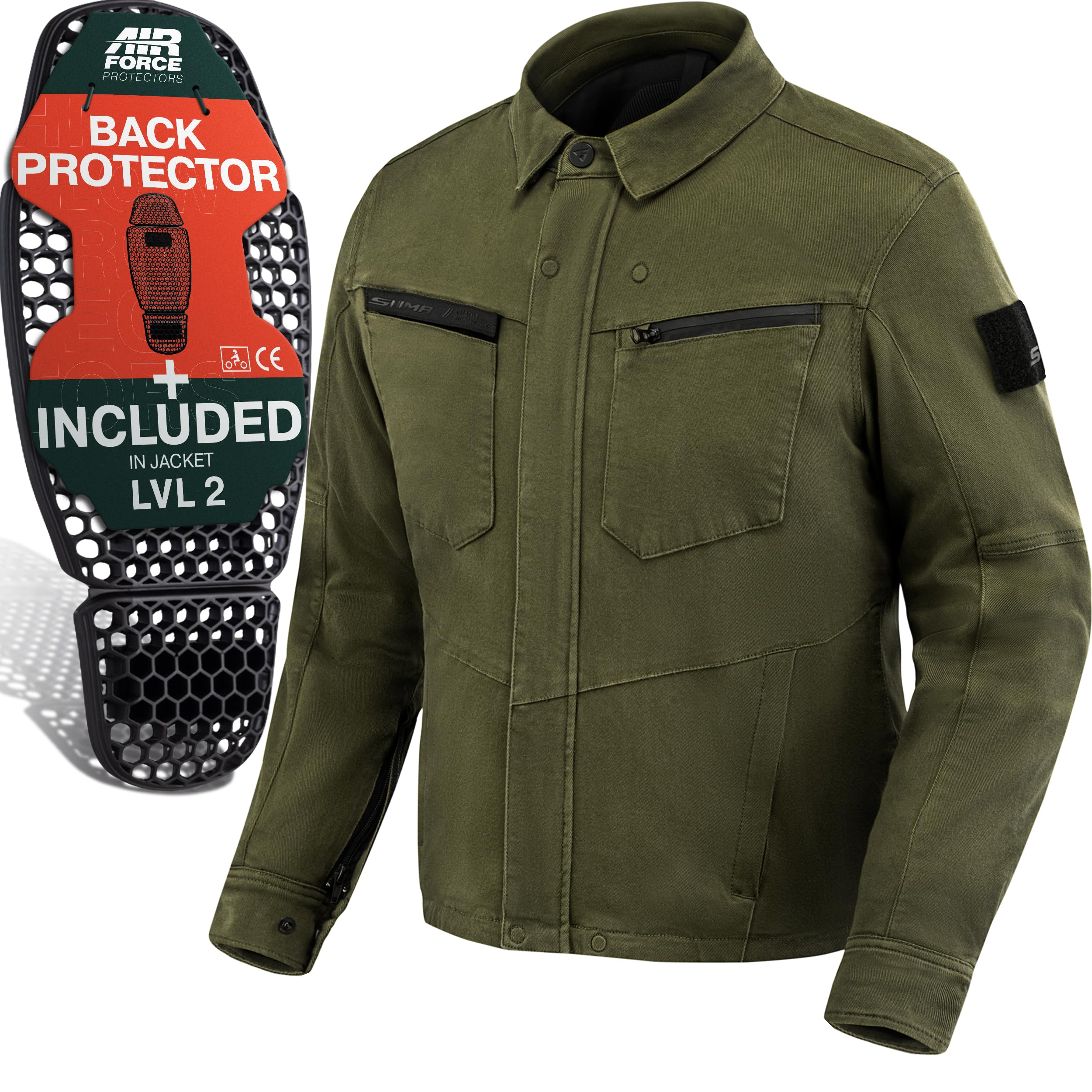 SHIMA Giro Jacket Moto Men's AirForce Protector Back Jacket Motorcycle Jackets P