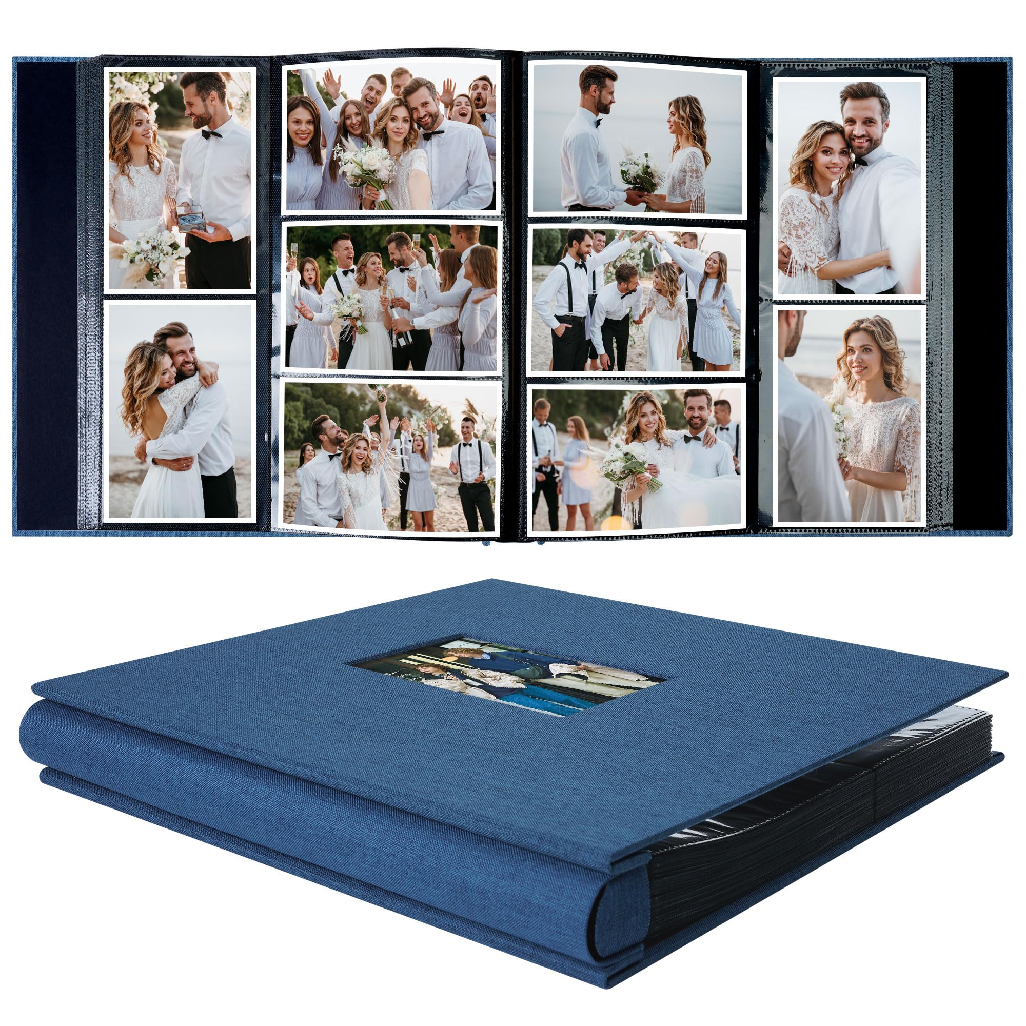 Vienrose Fabric Cover Photo Album 4x6 Pictures 600 Pockets Memory Book with Fron