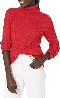 Amazon Essentials Women's Lightweight Cable Knit Turtleneck Jumper, Available in Plus Sizes