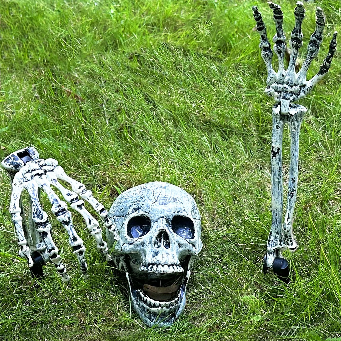 Eyglajdd Halloween Decorations Skeleton Stakes Arm Stake for Outdoor Yard Lawn G