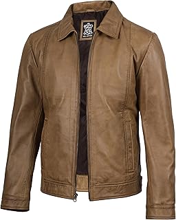 Mens Leather Jacket - Real Lambskin Vintage Style Leather Jackets For Men