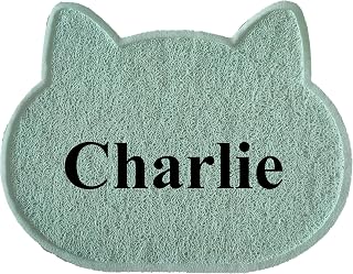 Personalised Cat Feeding Mat, Cats Gift, Cat Present (Green)