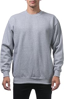 Pro Club Men's Plain Blank Crew Neck Fleece Pullover Sweater (9oz)