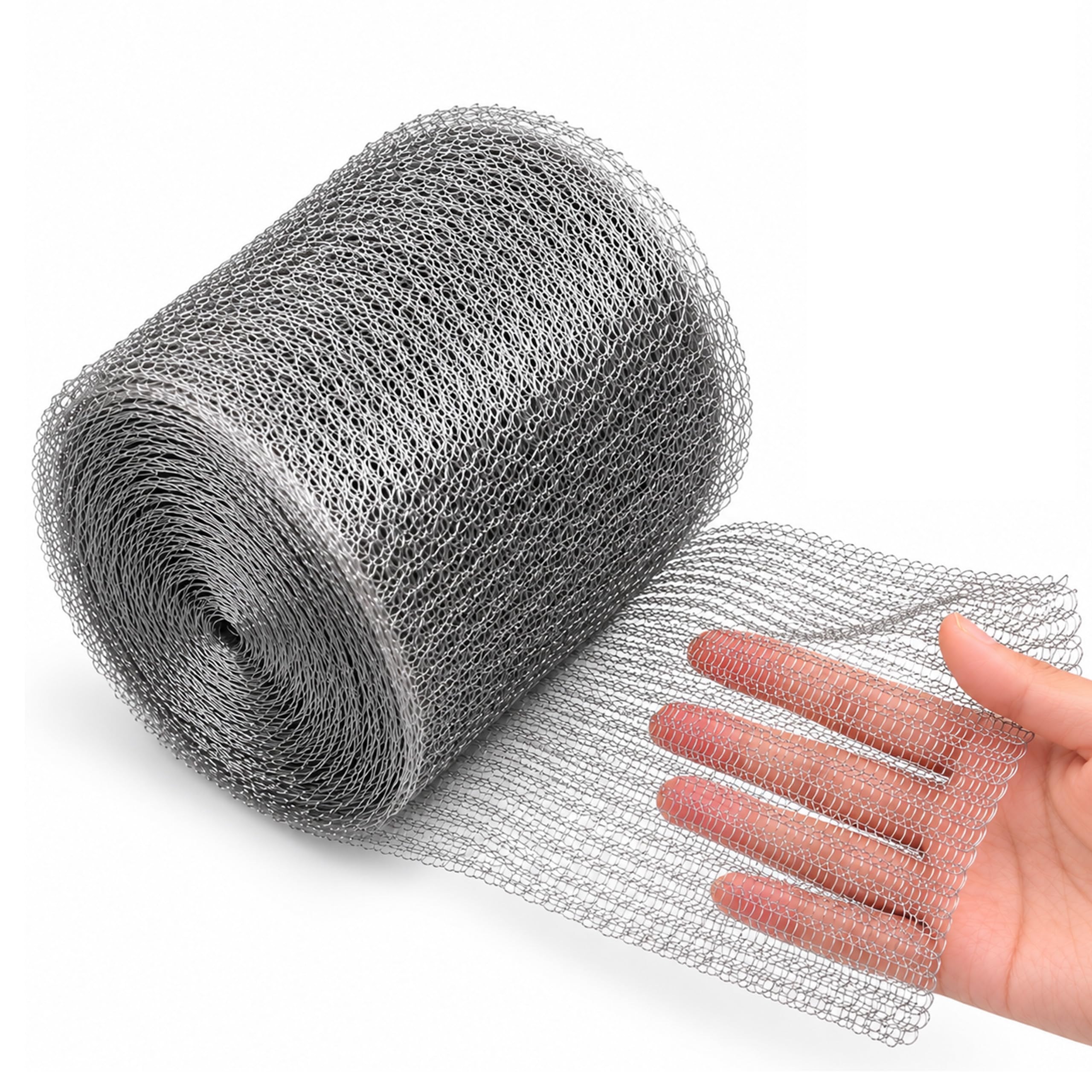 YAGJIA Wire Mesh for Mice Control, 5" x 33FT Stainless Steel Wool | Double Layer