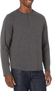 Amazon Essentials Men's 100% Cotton Long Sleeve Baker Collar Shirt