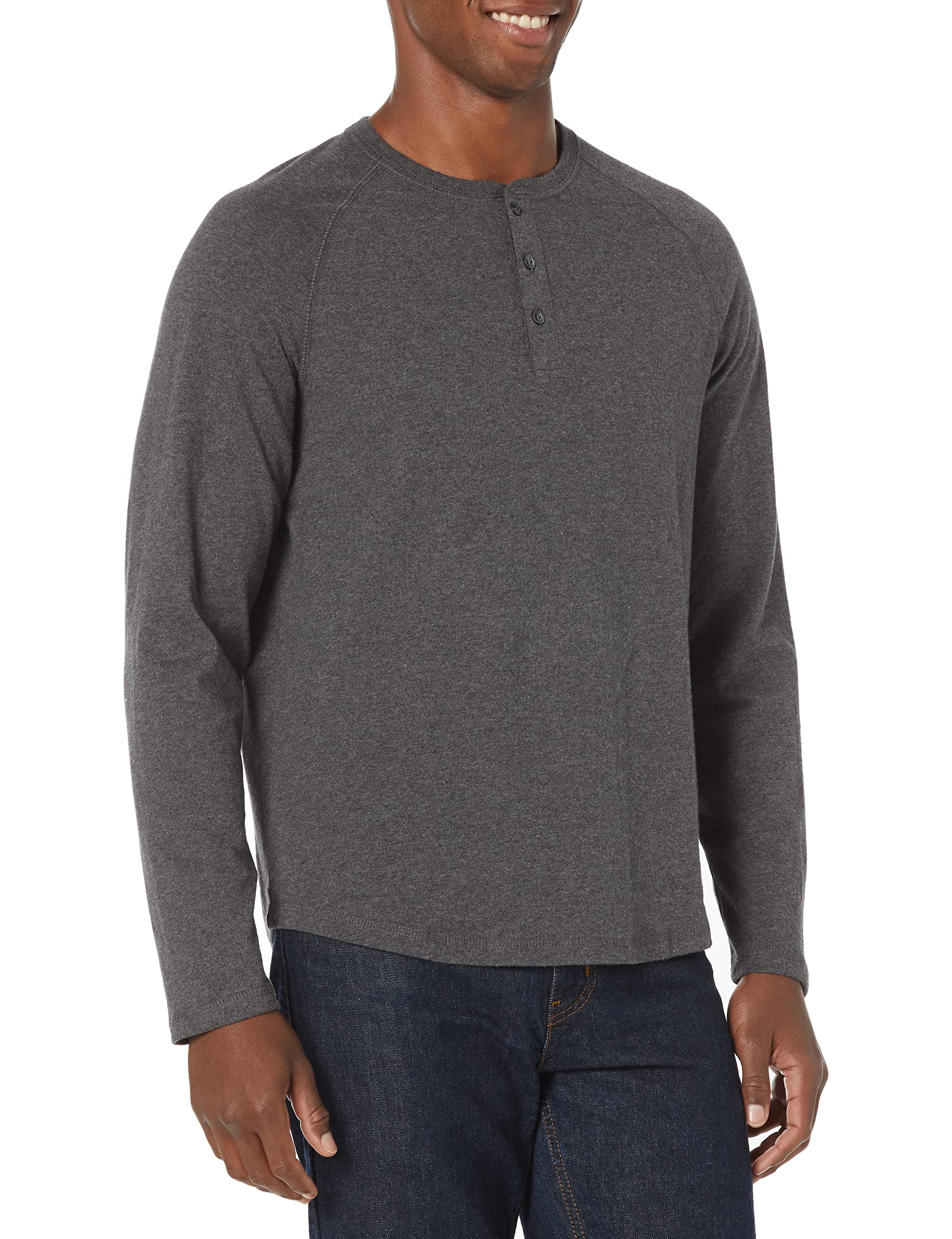 Amazon Essentials Men's 100% Cotton Long Sleeve Baker Collar Shirt
