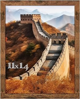 Picrit 11x14 Picture Frame, Photo Frame for Wall Mounting Display, Brown
