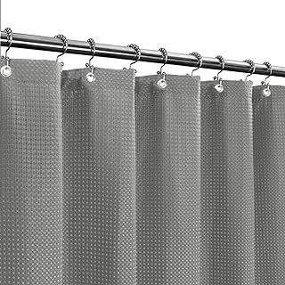 Barossa Design Stall Fabric Shower Curtain Waffle Weave 54x78, Gray